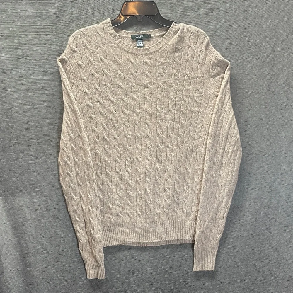 J. Crew Women's Beige Cable‎ Knit Sweater